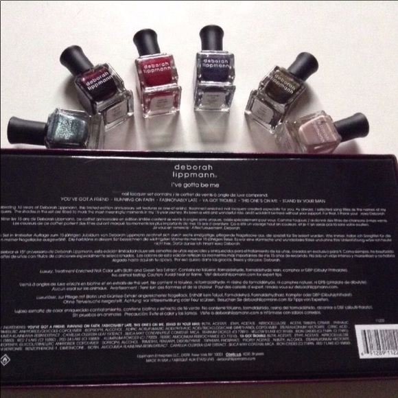 Deborah Lippmann Nail Bottle Set Collection Gift Box Red Nude Metallic Shimmer - Picture 12 of 14